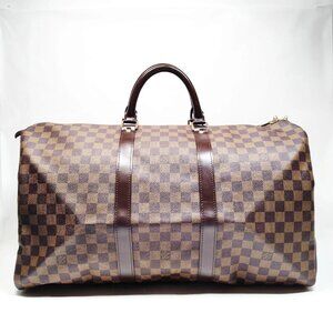 Authentic Louis Vuitton Keepall 50 Brown Damier Travel Bag mn1321-012426